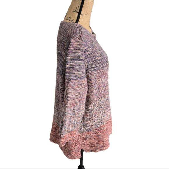 Chico's Variegated Color Block 3/4 Sleeve Sweater Size 3 XL - Picture 2 of 8